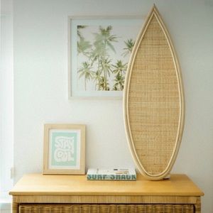 Rattan Wall Hanging Surfboard Kids Home Nursery Decor